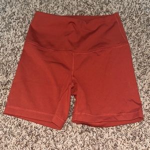 Orange Biker Shorts